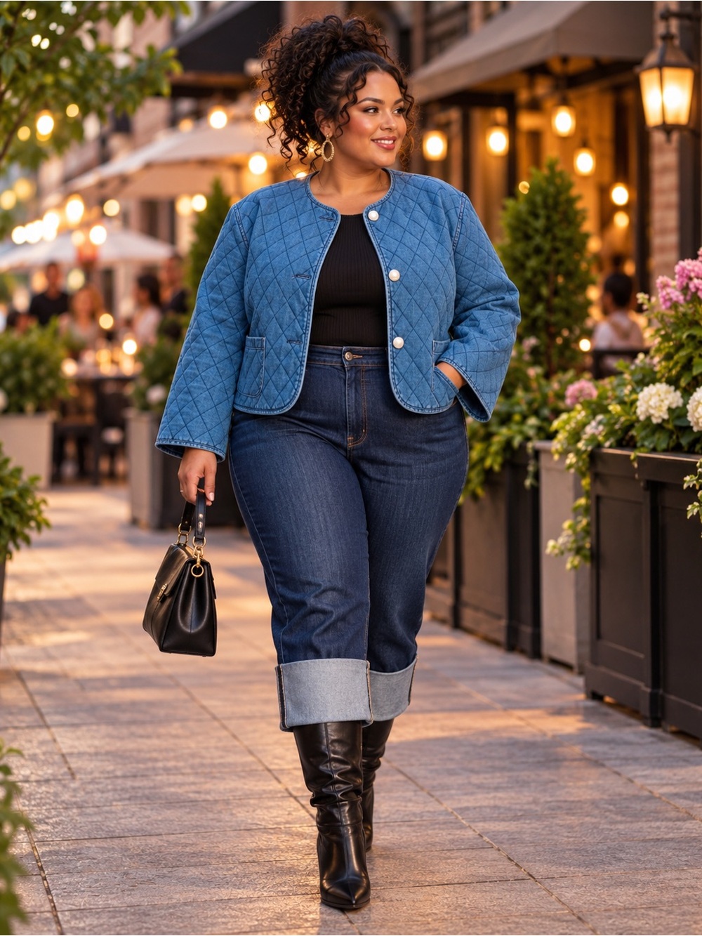 NWT Kate Spade Blue Quilted Denim Jacket Size 4X